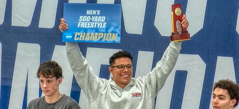 NCAA 500 Free National Champion Santiago Corredor