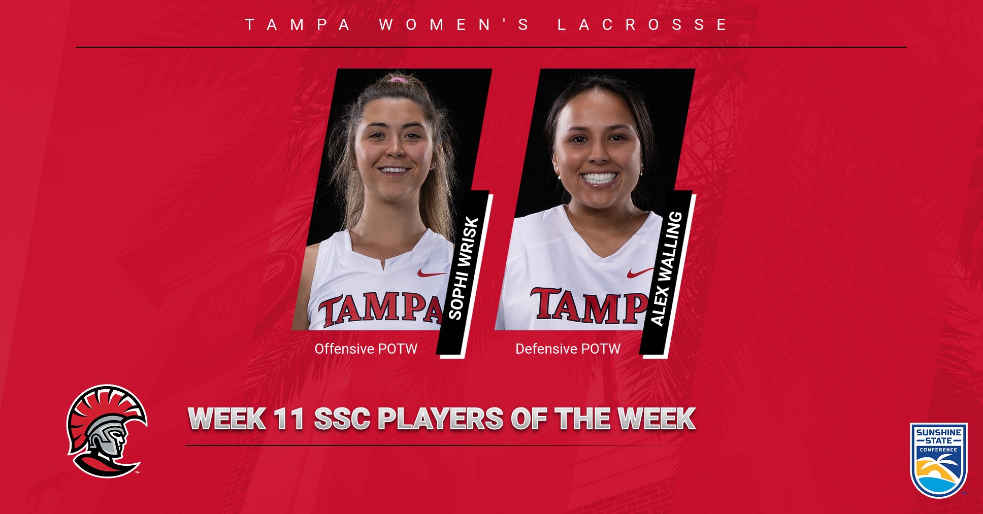Sophi Wrisk and Alex Walling Named SSC Players of the Week