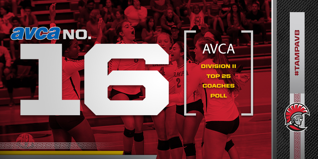 Tampa Volleyball Climbs Poll to No. 16