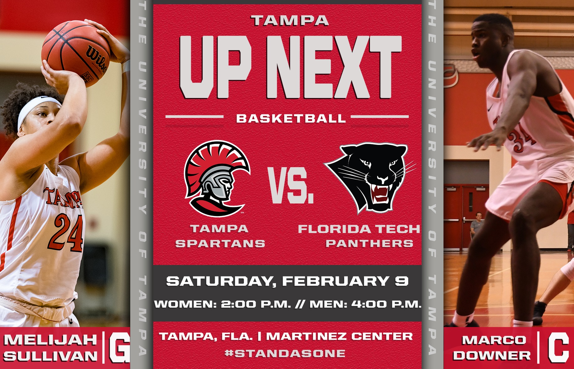 Tampa Basketball Set For SSC Doubleheader With Florida Tech