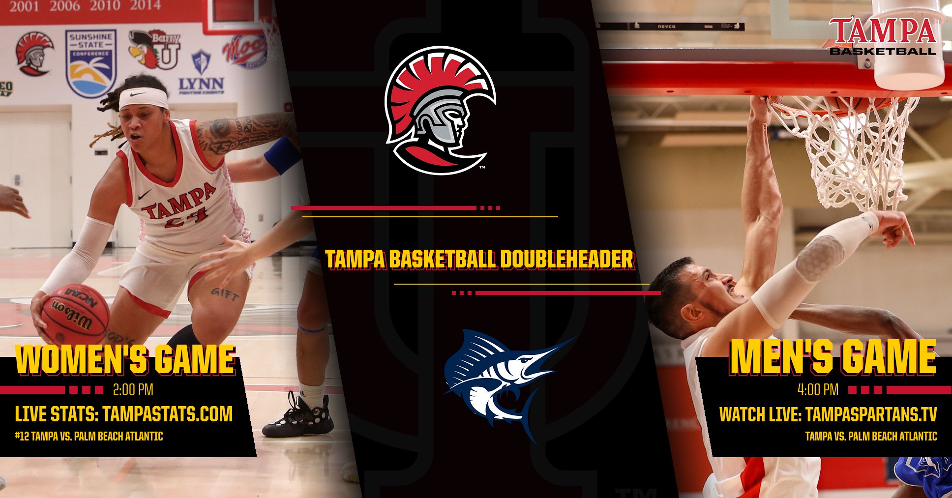 Tampa Basketball Hosts Palm Beach Atlantic For SSC Doubleheader