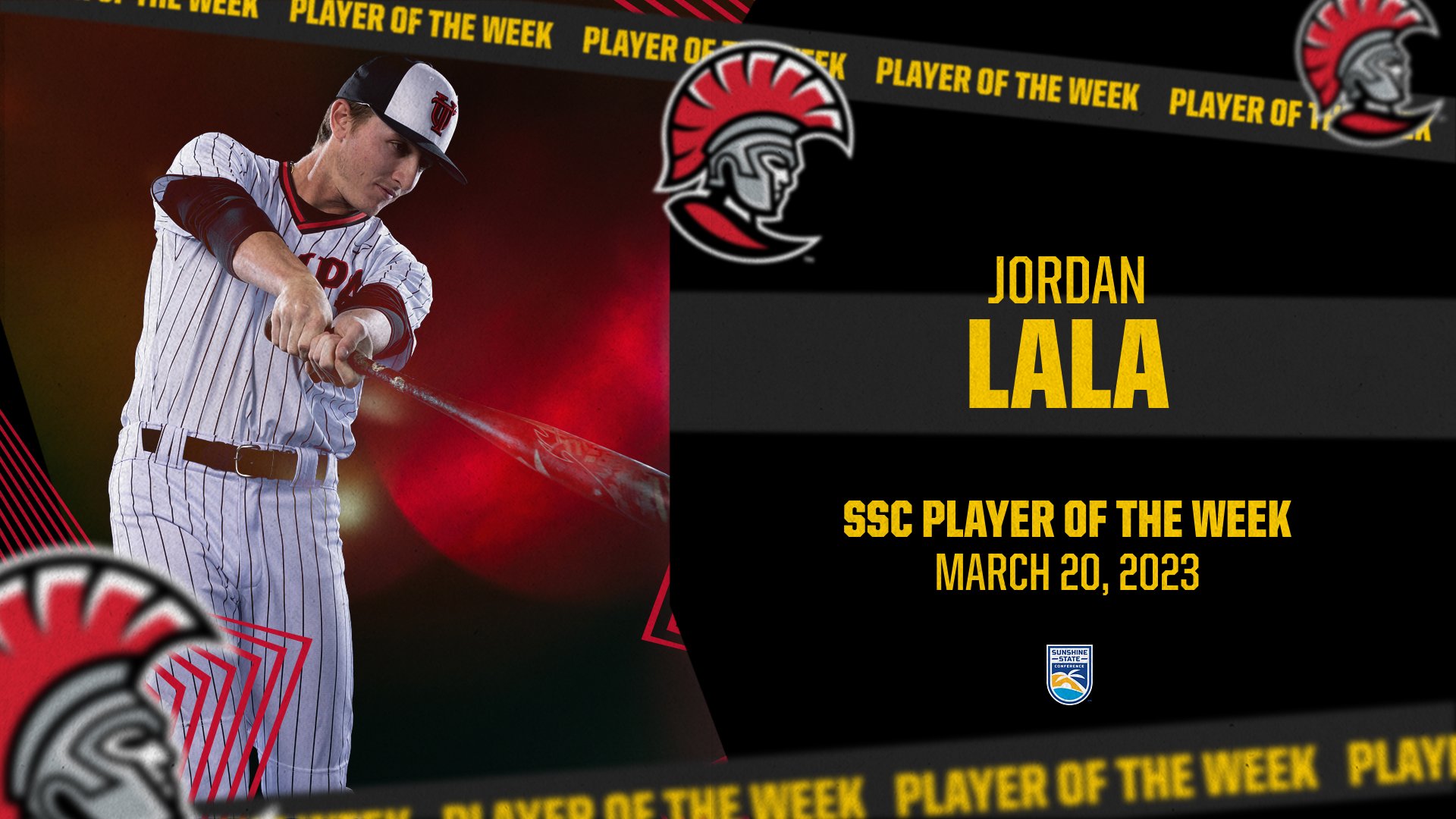 Jordan Lala receives SSC Player of the Week Honor