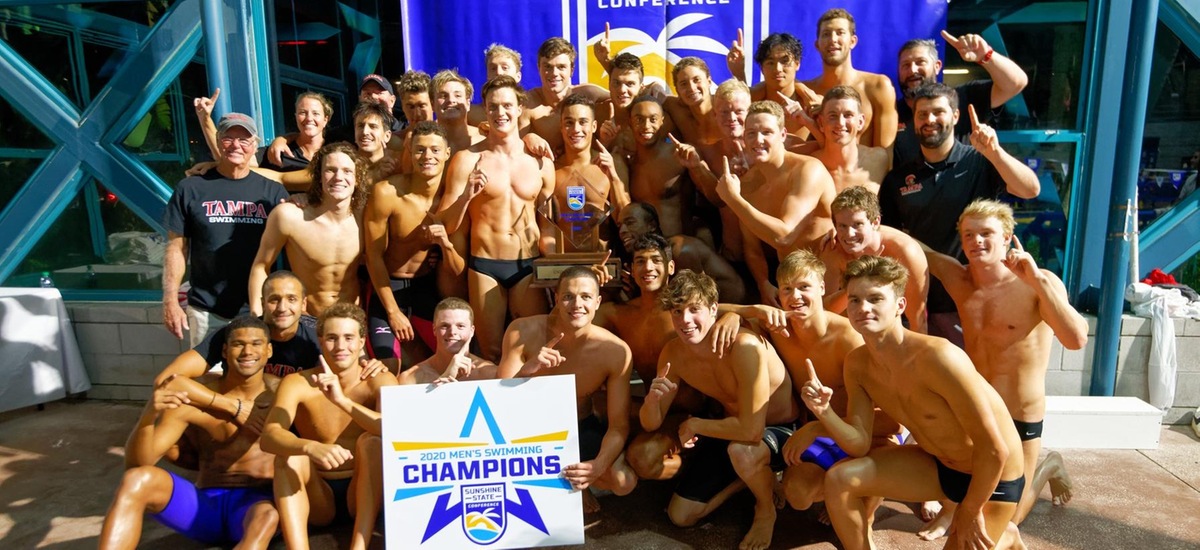CHAMPS: Tampa Men's Swimming Wins SSC Title; Spartan Women Second