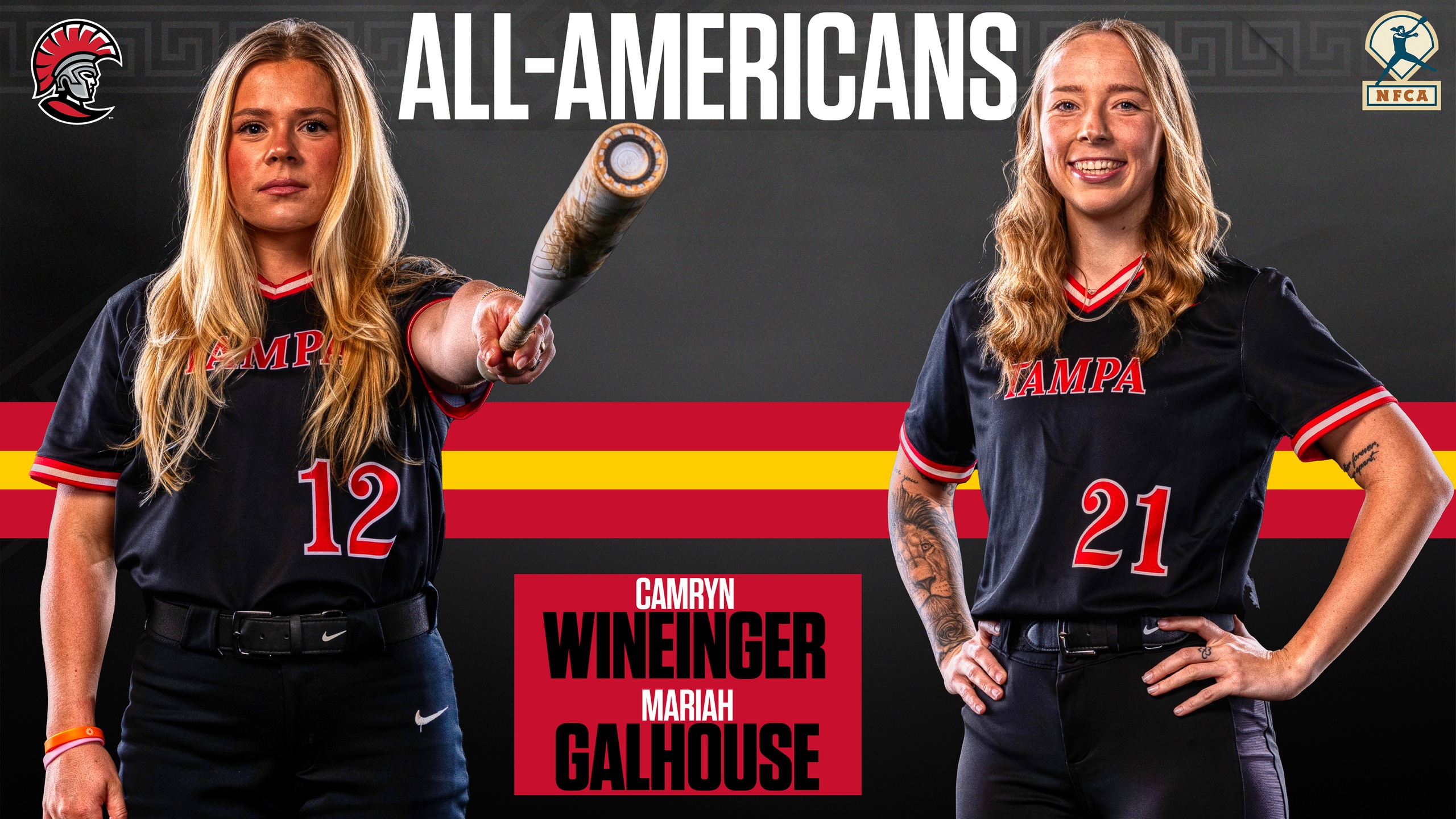 2023 NFCA All-Americans Mariah Galhouse, Camryn Wineinger