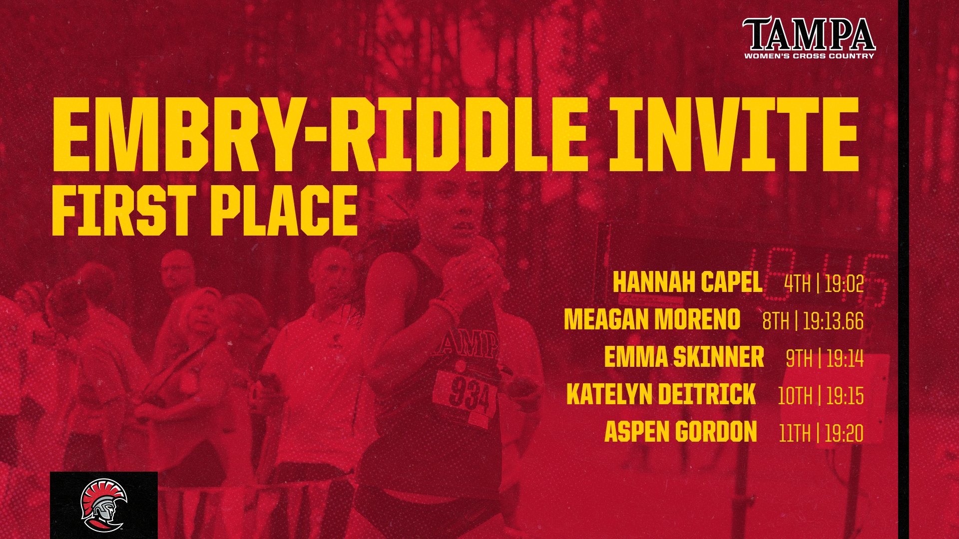 Tampa Women's Cross Country Wins Embry-Riddle Invite